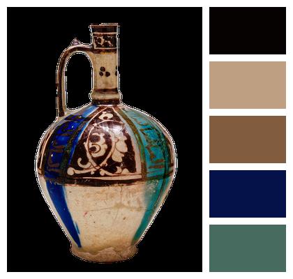 Iran Antique Bottle With Handle Image